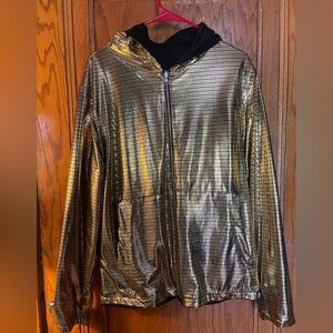 Gold Harvard Business Publishing REVERSIBLE Metallic Zip-Up Jacket
